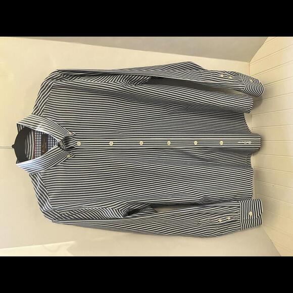 Men’s Ben Sherman Blue and White Striped Shirt Size XL - Picture 1 of 9